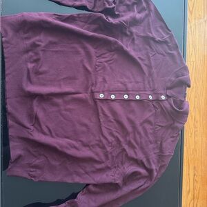 H&M Burgundy Button-Up Cardigan